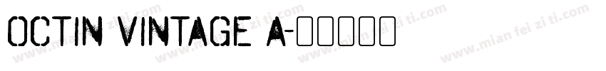 Octin Vintage A字体转换
